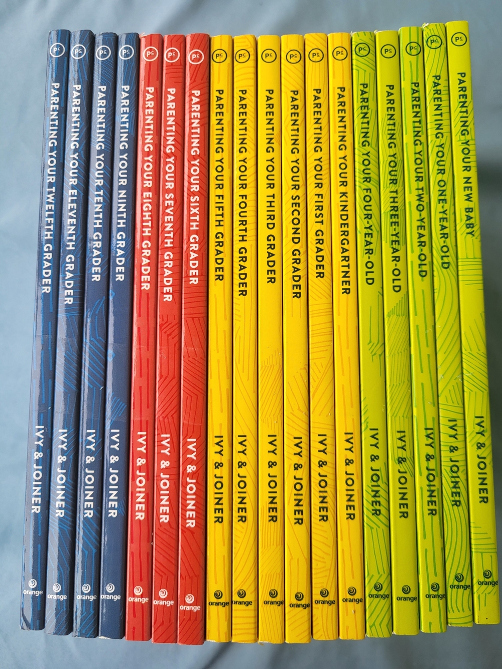 Parenting Through The Phases Compete Unmarked Book Set Yellow, Red, Blue Covers